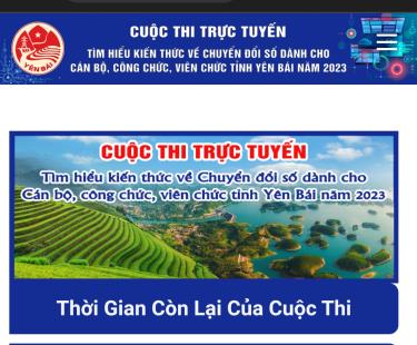 Cuộc thi thực hiện theo hình thức trắc nghiệm trực tuyến trên Cổng thông tin điện tử tỉnh tại địa chỉ: https://thitracnghiem.yenbai.gov.vn.