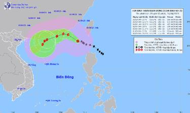 Đường đi của bão số 3.