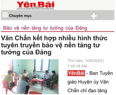 Chuyên mục Bảo vệ nền tảng tư tưởng của Đảng trên Báo Yên Bái.