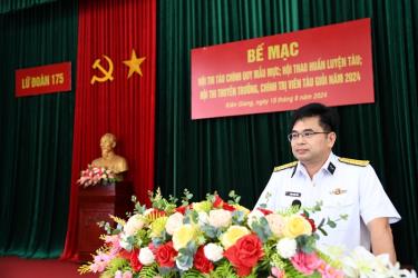 Đại tá Trịnh Xuân Tùng, Tư lệnh Vùng 5 kèo bóng đá m88 phát biểu chỉ đạo. 
