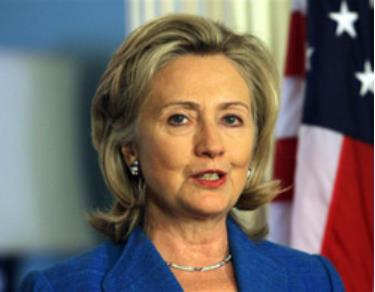 Ngoại trưởng Mỹ Hillary Clinton trong cuộc họp báo với Bộ trưởng Ngoại giao Australia Kevin Rudd.