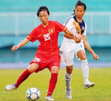Tiền đạo Minh Nguyệt của đội tuyển Việt Nam.