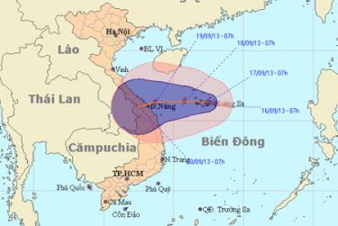 Sáng nay (17/9), áp thấp nhiệt đới đã mạnh lên thành bão - Cơn bão số 8.