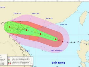 Hướng đi của cơn bão.