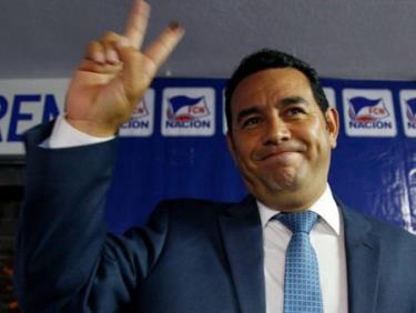 Ông Jimmy Morales, ứng cử viên tổng thống Guatemala.