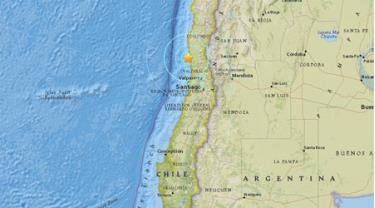 Vị trí xảy ra động đất 6,5 độ richter tại Chile.