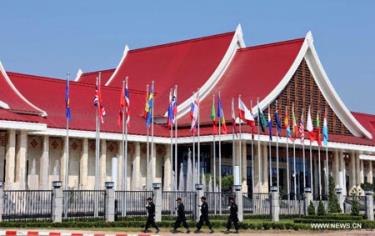 Trung tâm Hội nghị Quốc gia Lào - nơi tổ chức Hội nghị cấp cao ASEAN 28-29.
