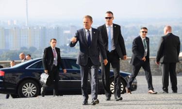 Chủ tịch Hội đồng châu Âu Donald Tusk đến dự Hội nghị.
