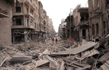 Thành phố Aleppo trở thành khu vực hoang tàn sau hơn 5 năm xung đột.