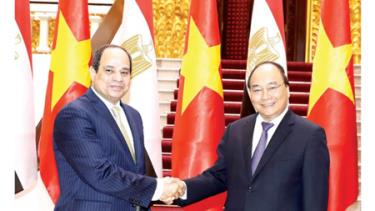 Thủ tướng Nguyễn Xuân Phúc tiếp Tổng thống Ai Cập Abdel Fattah el-Sisi.