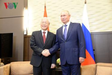 Tổng Bí thư Nguyễn Phú Trọng và Tổng thống Putin gặp gỡ báo chí