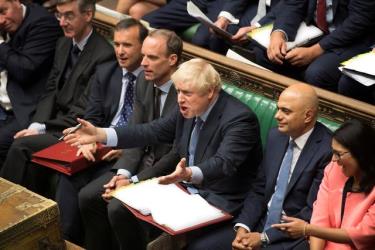 Thủ tướng Anh Boris Johnson tại phiên họp của Hạ viện Anh.