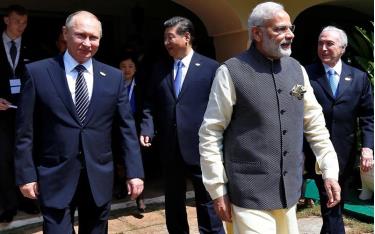 Các nhà lãnh đạo Nga (Putin), Trung Quốc (Tập), và Ấn Độ (Modi).