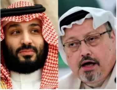 Thái tử Mohammed bin Salman (trái) và nhà báo Khashoggi.