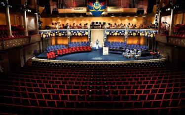 Hội trường hòa nhạc Stockholm, nơi diễn ra lễ trao giải Nobel.