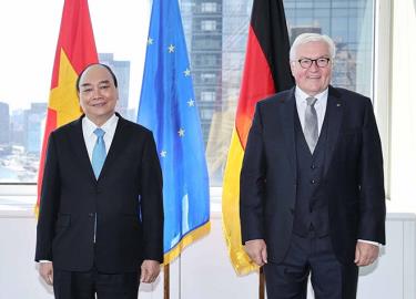 Chủ tịch nước Nguyễn Xuân Phúc và Tổng thống Đức Frank-Walter Steinmeier.