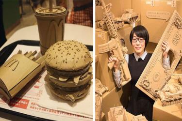 Cô Monami Ohno và tác phẩm. Ảnh: Monami Ohno/ Twitter