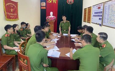 Lãnh đạo Phòng Kỹ thuật hình sự, Công an tỉnh triển link vào dafabet kế hoạch công tác.