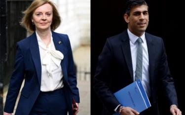 Ngoại trưởng Liz Truss và cựu Bộ trưởng Tài chính Rushi Sunak.