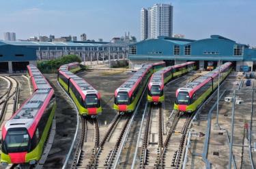 Tàu của tuyến Nhổn - ga Hà Nội tại Depot Nhổn. (Ảnh minh họa)