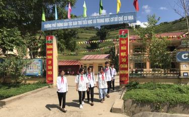 Trường học ở xã đặc biệt khó khăn Chế Cu Nha, huyện Mù Cang Chải.