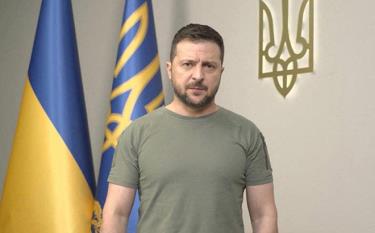 Tổng thống Ukraine Volodymyr Zelensky.