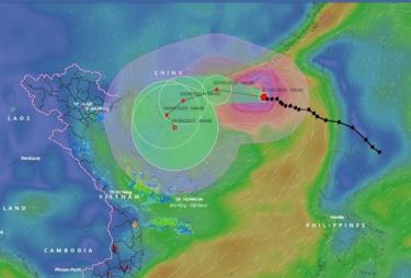 Dự báo mới nhất về quỹ đạo của bão Sao La.