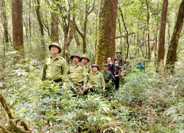 Cán bộ kiểm lâm và nhân dân thường xuyên tuần tra bảo vệ rừng trong Khu bảo tồn loài và sinh cảnh Mù Cang Chải 

