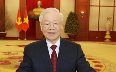 Tổng Bí thư Ban chấp hành Trung ương Đảng Cộng sản Việt Nam Nguyễn Phú Trọng gửi lời chúc năm mới.