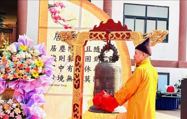 Phần nghi lễ Thỉnh chuông khai hội Xuân Ngọa Vân năm 2023.