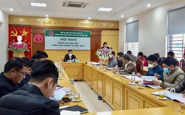 Ban đại diện Hội đồng Quản trị Ngân hàng Chính sách xã hội huyện Trấn Yên triển khai nhiệm vụ năm 2022.