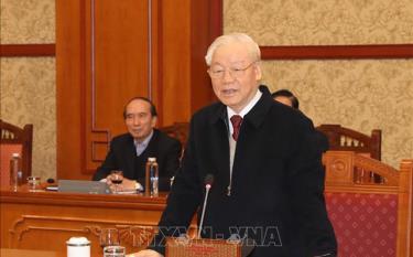 Tổng Bí thư Nguyễn Phú Trọng chủ trì cuộc họp.