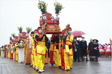 Lễ rước nước trong ngày khai xuân chùa Tam Chúc.
