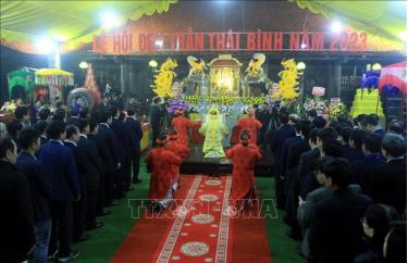 Lễ bái yết tại lễ hội đền Trần năm 2023.