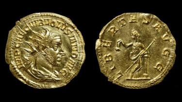 Đồng tiền xu hiếm hoi có hình hoàng đế bị ám sát.
