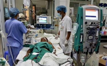 Bệnh nhân nhiễm liên cầu khuẩn lợn điều trị tại Bệnh viện Bệnh Nhiệt đới trung ương.
