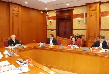 Tổng Bí thư Nguyễn Phú Trọng chủ trì phiên họp đầu tiên Tiểu ban Nhân sự Đại hội XIV của Đảng ngày 13/3/2024.