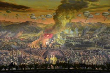 Bức tranh Panorama - tái hiện toàn cảnh Chiến dịch Điện Biên Phủ (Hình minh họa)