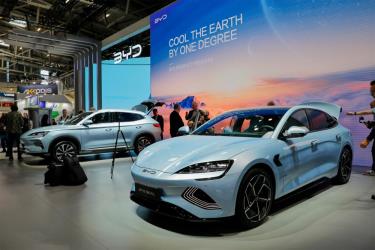 Gian trưng bày của BYD tại Triển lãm ô tô quốc tế Munich 2023 ở Đức