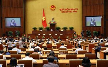 Ngày 30/5, Trưởng Ban Công tác đại biểu thuộc Ủy ban Thường vụ Quốc hội Nguyễn Thị Thanh trình bày Tờ trình về dự thảo nghị quyết của Quốc hội.