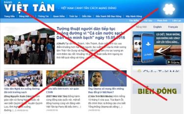 Việt Tân đăng tải bài viết kích động biểu tình. Ảnh: cand.com.vn