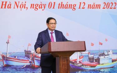 Thủ tướng Phạm Minh Chính chủ trì hội nghị trực tuyến với 28 tỉnh, TP ven biển về chống IUU.