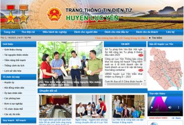 Trang thông tin điện tử huyện Lục yên góp phần tích cực trong công tác tuyên truyền của địa phương.