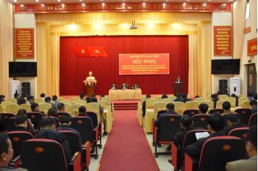 Quang cảnh Hội nghị tổng kết công tác kiểm tra, giám sát, thi hành kỷ luật Đảng năm 2022 của Huyện ủy Lục Yên (ảnh minh họa)