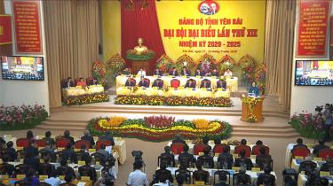 Quang cảnh Đại hội đại biểu Đảng bộ tỉnh Yên Bái lần thứ XIX, nhiệm kỳ 2020 - 2025.