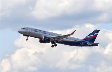 Máy bay của hãng hàng không Aeroflot cất cánh tại sân bay Sheremetyevo, ngoại ô Moskva, Nga.