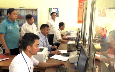 Bộ phận Phục vụ hành chính công tại xã Pá Hu, huyện Trạm Tấu.
