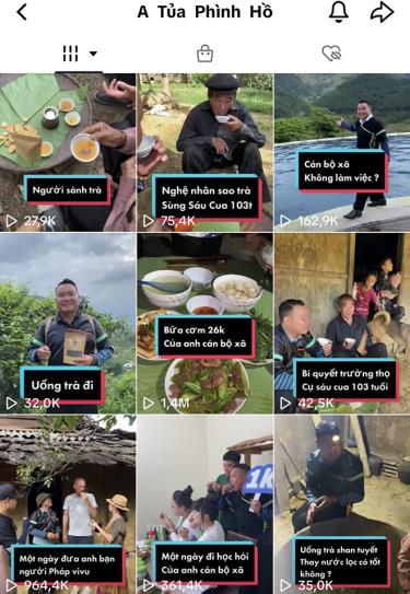 Các video du lịch trên tài khoản mạng xã hội Tiktok của anh Sùng A Tủa - nhân viên Lau Camping Phình Hồ thu hút được đông đảo lượt xem, yêu thích và bình luận.