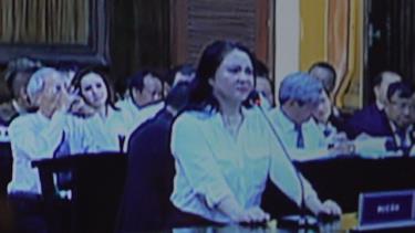 Bà Nguyễn Phương Hằng tại tòa (ảnh chụp qua màn hình trực tuyến tại TAND TP.HCM). Ảnh:TNO

